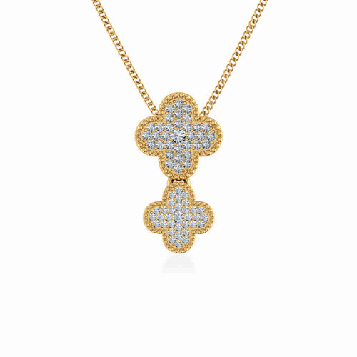 10K Yellow Gold Womens Round Diamond Cluster Top Open Pendant 1/6 Ctw
