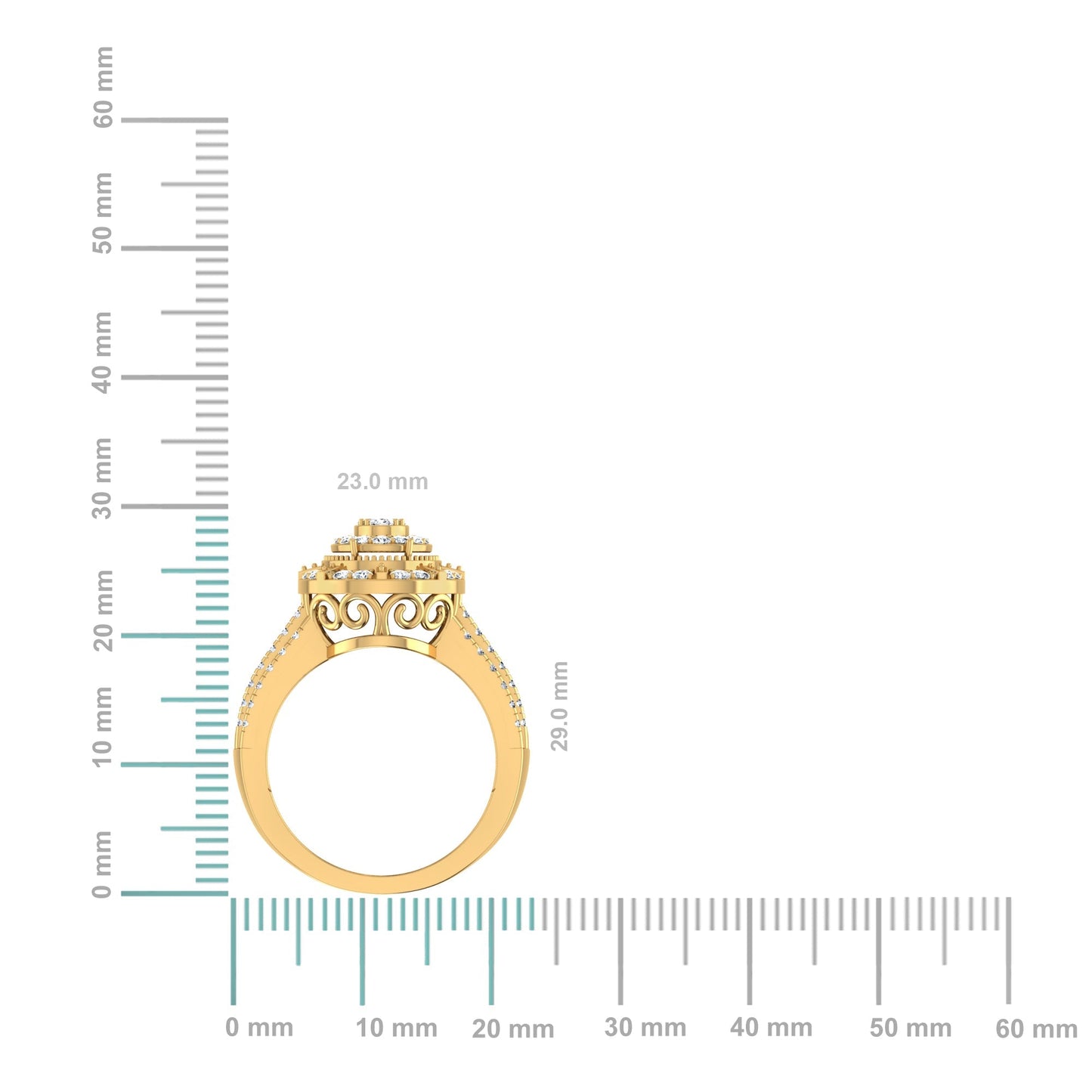10K Yellow Gold Round Diamond Womens Size 7 Designer Bridal Ring 1 Ctw