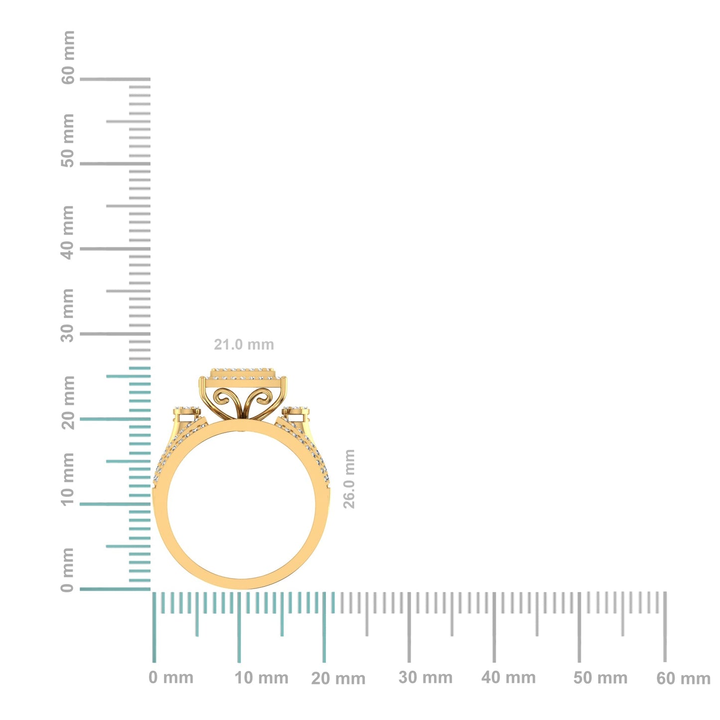 10K Yellow Gold Round Diamond Womens Size 7 Bridal Ring 3/4 Ctw