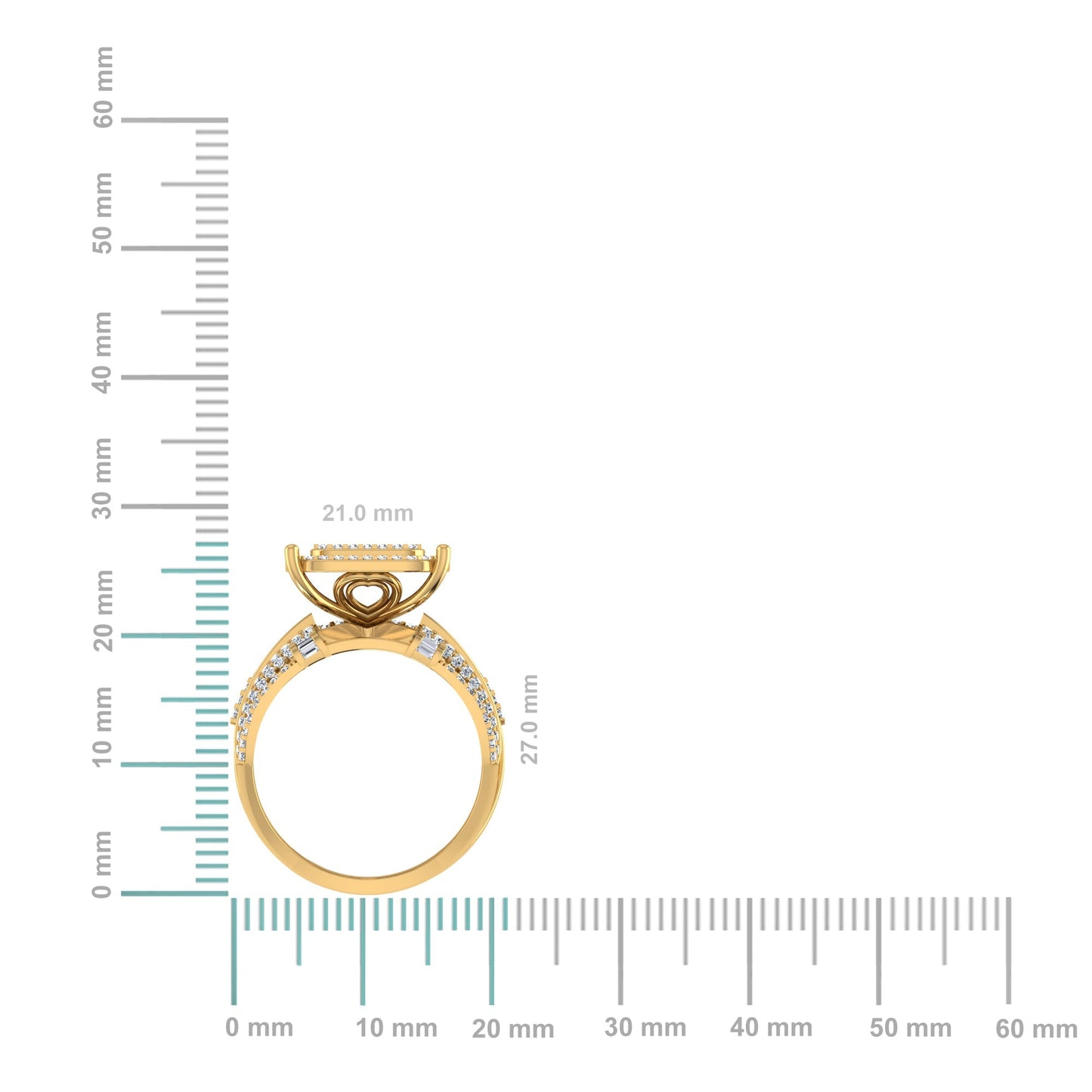 10K Yellow Gold Round Diamond Womens Bridal Ring 7/8 Ctw