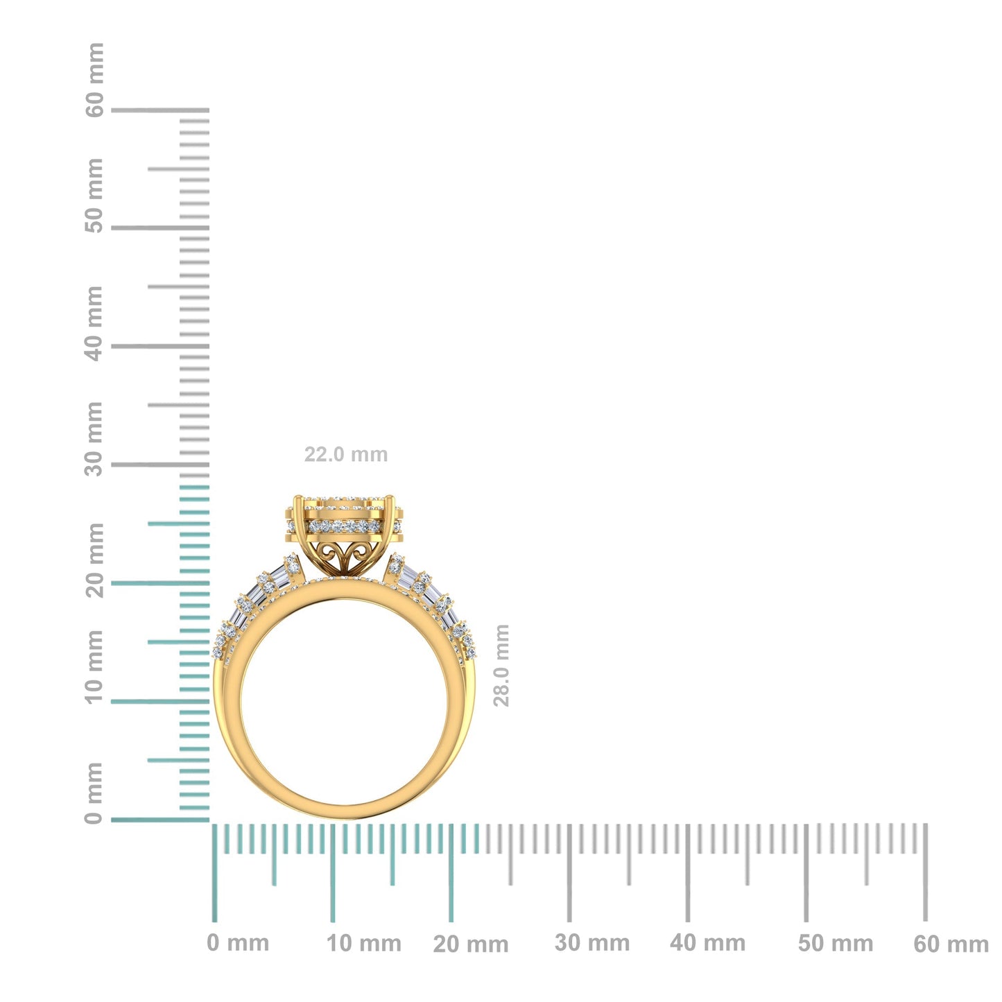 10K Yellow Gold Round Diamond Womens Bridal Ring 1 Ctw