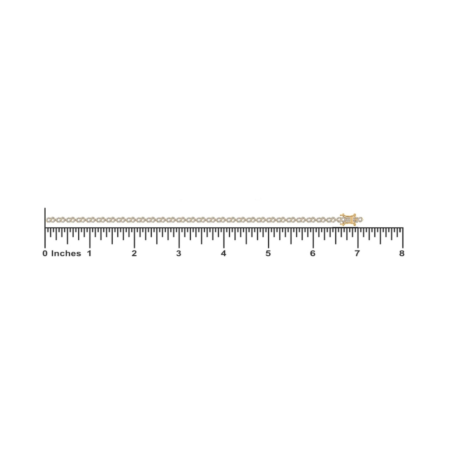 10K Yellow Gold Round Diamond Infinity Designer 7 Inch Bracelet 1-1/2 Ctw