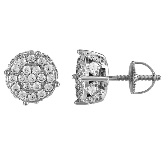 Sterling Silver Round Earrings