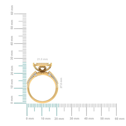 10K Yellow Gold Round Diamond Womens Bridal Ring 7/8 Ctw