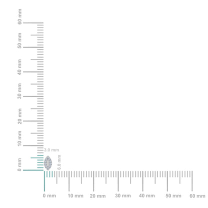 14K White Gold Baguette Diamond Marquise Shape Stud Earrings 1/8 Ctw