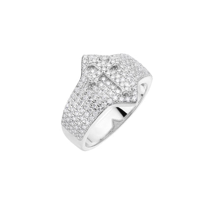 Sterling Silver Moissanite Men Ring Size 10 (RP)  1-1/3 Ctw