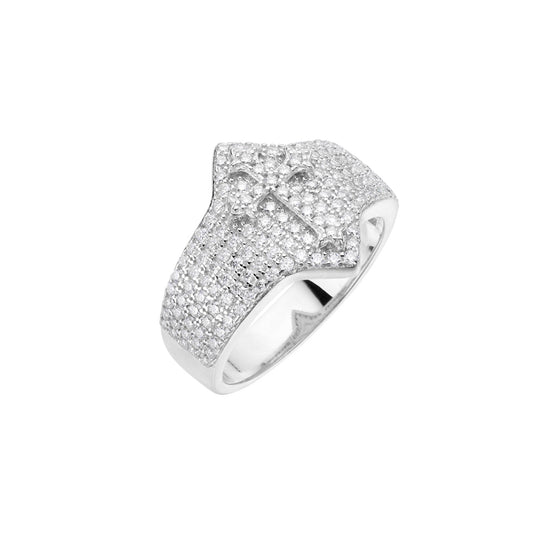 Sterling Silver Moissanite Men Ring Size 10 (RP)  1-1/3 Ctw