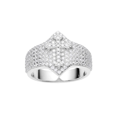 Sterling Silver Moissanite Men Ring Size 10 (RP)  1-1/3 Ctw
